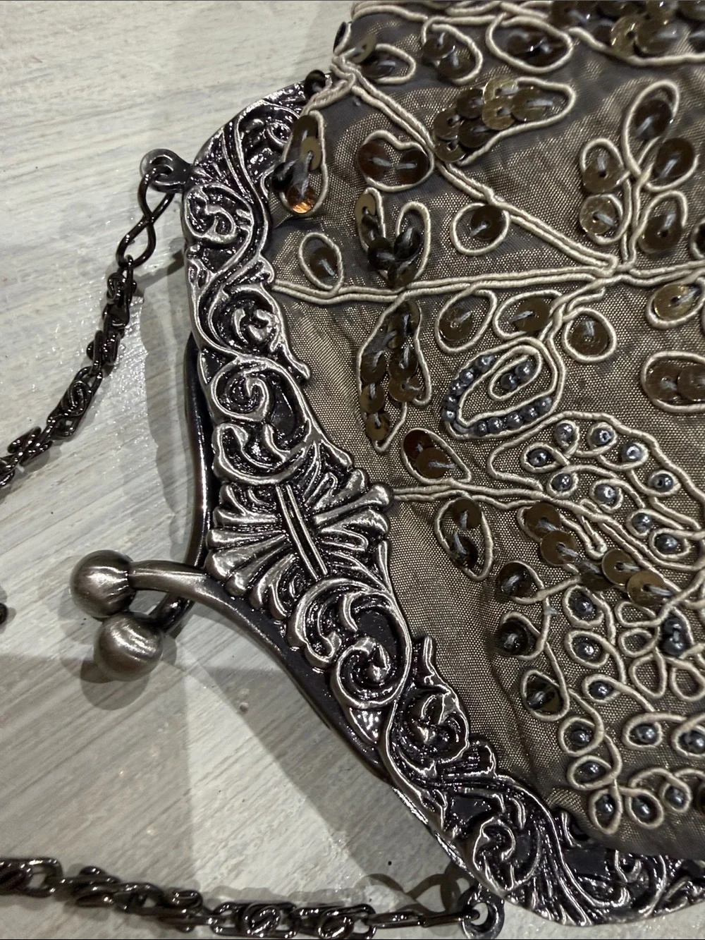 Tie Rack hand embellished
